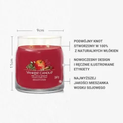 YANKEE CANDLE SIGNATURE ŚWIECA ŚREDNIA RED APPLE WREATH