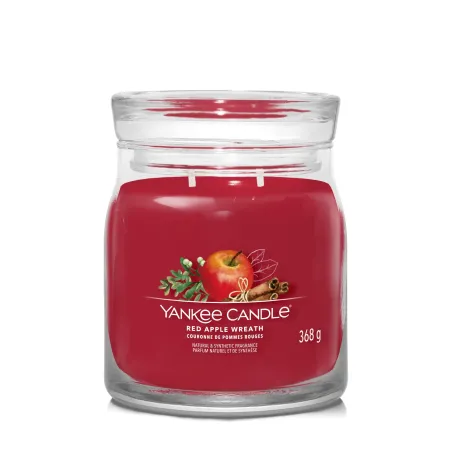YANKEE CANDLE SIGNATURE ŚWIECA ŚREDNIA RED APPLE WREATH