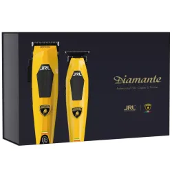 JRL Lamborghini Diamante 2025C żółta bezprzewodowa maszynka + Diamante 2025T żółty bezprzewodowy trymer  +2 stacje ładujące