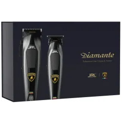 JRL Lamborghini Diamante 2025C czarna bezprzewodowa maszynka  + Diamante 2025T czarny bezprzewodowy trymer + 2 stacje ładujące
