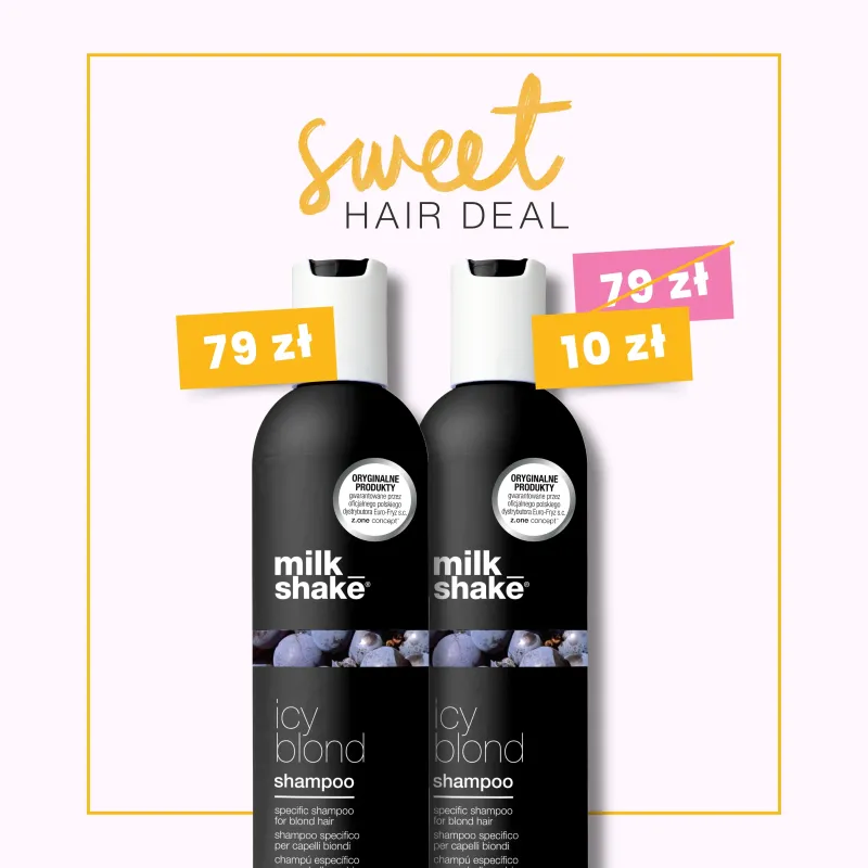 SWEET DEAL Zestaw 2 x  Milk Shake Icy Blond Shampoo, Szampon Nadający Chłody Odcień do Włosów Blond, 300ml SWEET DEAL Zestaw 2 x  Milk Shake Icy Blond Shampoo, Szampon Nadający Chłody Odcień do Włosów Blond, 300ml