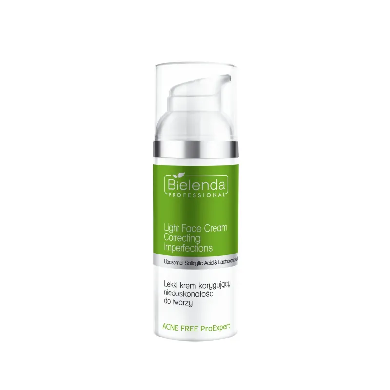 Bielenda Professional Acne Free Pro Expert, Krem Redukujący Niedoskonałości z Kwasami, 50ml