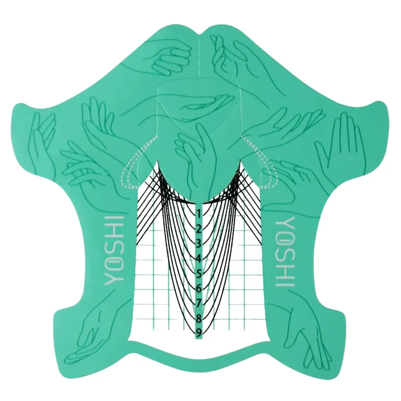 YOSHI Szablon do przedłużania paznokci 400 szt. TURKUSOWE