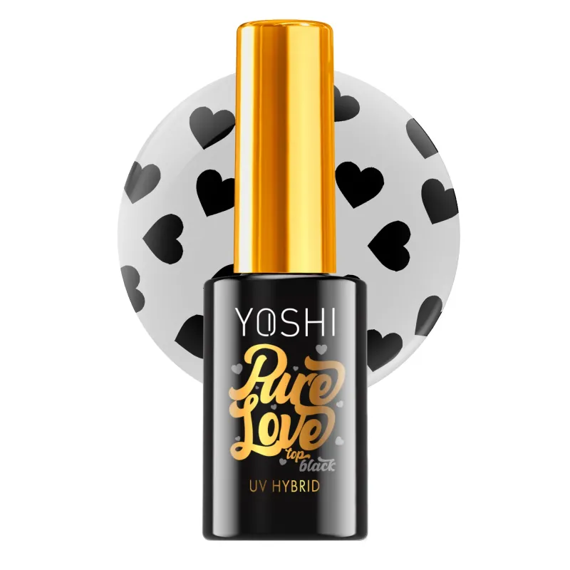 Yoshi Top Hybrydowy Z Efektem Pure Love Black 10ml