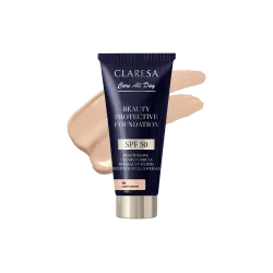 Claresa CARE ALL DAY Nawilżający podkład z filtrem SPF 50 30ml, 1W Light Warm