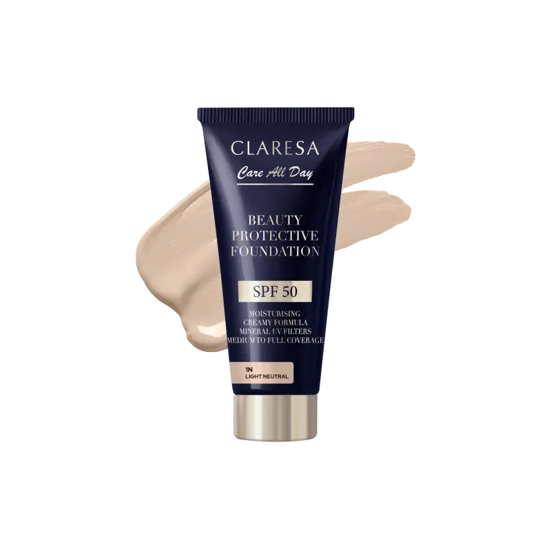 Claresa CARE ALL DAY Nawilżający podkład z filtrem SPF 50 30ml 1N LIGHT NAUTRAL