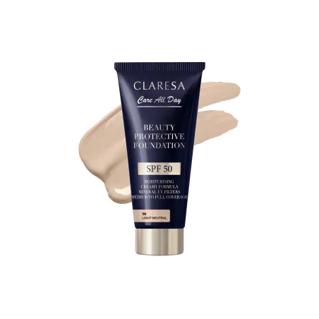 Claresa CARE ALL DAY Nawilżający podkład z filtrem SPF 50 30ml 1N LIGHT NAUTRAL