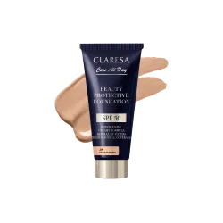 Claresa CARE ALL DAY Nawilżający podkład z filtrem SPF 50 30ml 2W MEDIUM WARM