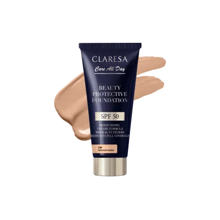 Claresa CARE ALL DAY Nawilżający podkład z filtrem SPF 50 30ml 2W MEDIUM WARM