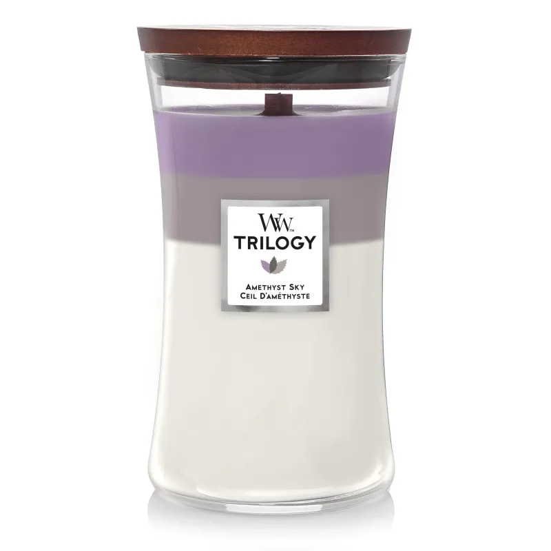 WoodWick Amethyst Sky Duża Świeca Trilogy 609,5g
