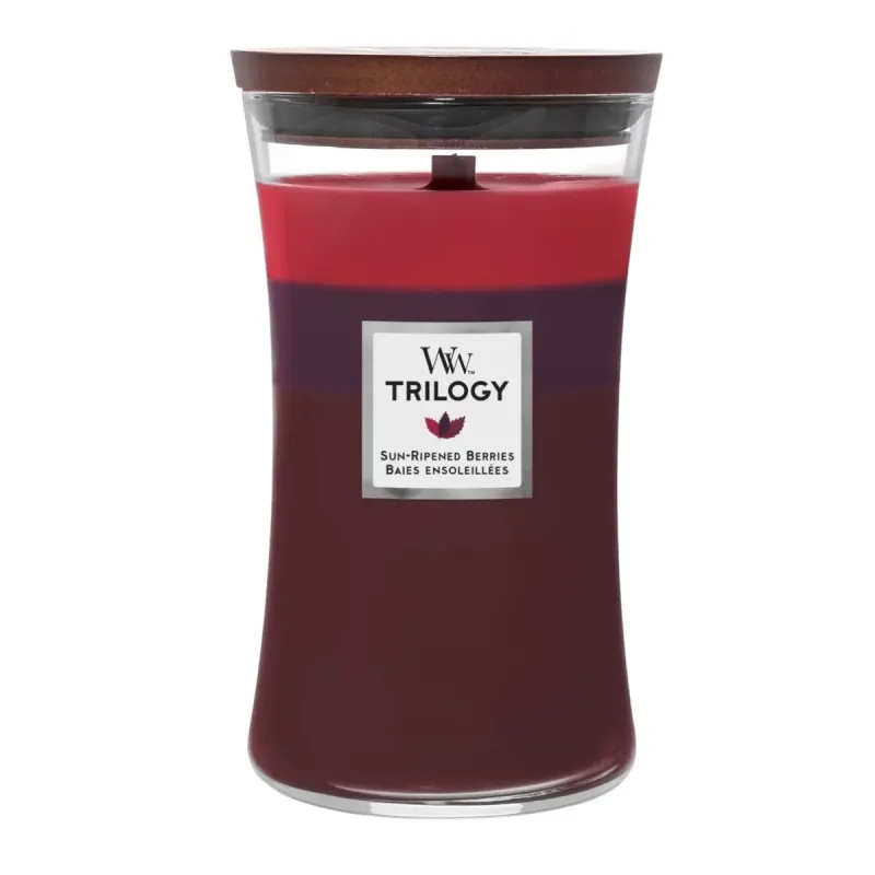 Woodwick Sun-Ripened Berries Duża Świeca Trilogy 609,5g