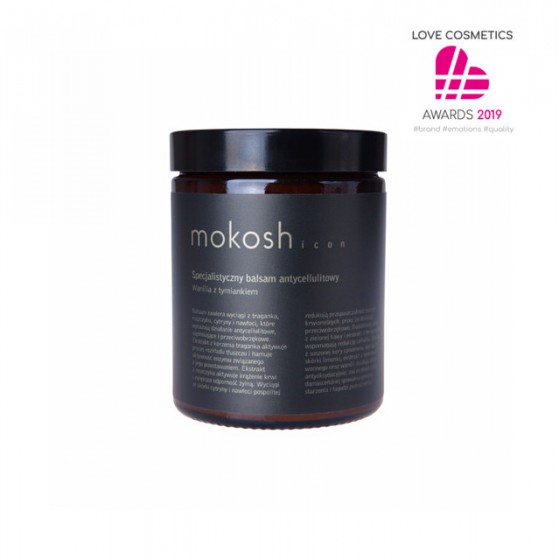 Mokosh, specjalistyczny balsam antycellulitowy ICON, wanilia z tymiankiem, 180ml