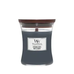 WOODWICK Świeca ozdobna średnia EVENING ONYX z Drewnianym Knotem 275g
