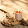 WOODWICK Świeca ozdobna średnia PATCHOULI CREME z Drewnianym Knotem 275g