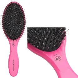 Olivia Garden Expert Care Oval Szczotka z mieszanym włosiem dzika do rozczesywania włosów różowa