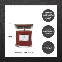 WoodWick Cinnamon Chai Mała Świeca Zapachowa z Drewnianym Knotem 85g