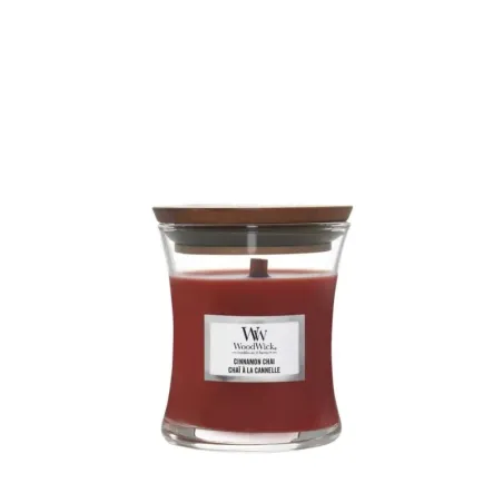 WoodWick Cinnamon Chai Mała Świeca Zapachowa z Drewnianym Knotem 85g