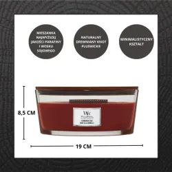 WoodWick Cinnamon Chai Elipsa Świeca Ozdobna z Drewnianym Knotem 453,6g