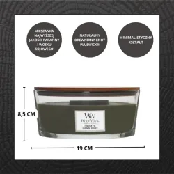 WoodWick Fraser Fir  Elipsa Świeca Zapachowa Ozdobna z Drewnianym Knotem 453,6g