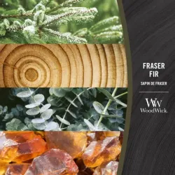 WoodWick Fraser Fir  Elipsa Świeca Zapachowa Ozdobna z Drewnianym Knotem 453,6g
