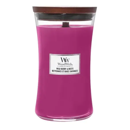 WoodWick Wild Berry & Beets Duża Świeca Zapachowa Ozdobna z Drewnianym Knotem 609,5g