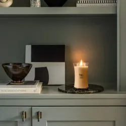 WoodWick Golden Bourbon Duża Świeca Zapachowa z Drewnianym Knotem 609,5g