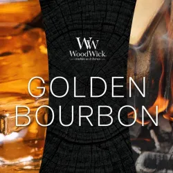 WoodWick Golden Bourbon Duża Świeca Zapachowa z Drewnianym Knotem 609,5g