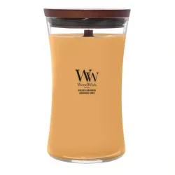 WoodWick Golden Bourbon Duża Świeca Zapachowa z Drewnianym Knotem 609,5g