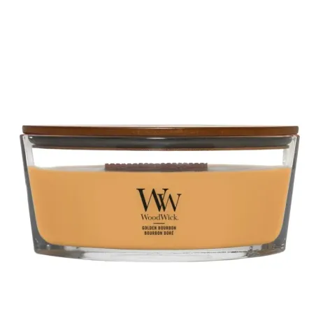 WoodWick Elipsa Golden Bourbon Świeca Zapachowa Ozdobna z Drewnianym Knotem 453,5g