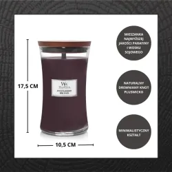 Woodwick Spiced Blackberry Duża Świeca Zapachowa z Drewnianym Knotem 609,5g