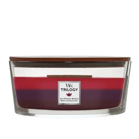 WoodWick Trilogy  SUN-RIPENED BERRIES Świeca Elipsa z Drewnianym Knotem 453,5g