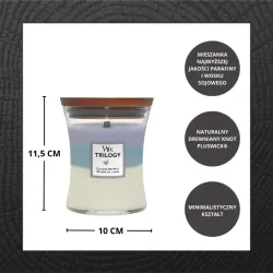 WoodWick CALMING RETREAT Średnia Świeca Ozdobna z Drewnianym Knotem 275g