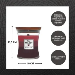 WoodWick SUN-RIPENED BERRIES Średnia Świeca Ozdobna z Drewnianym Knotem 275g
