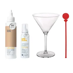 Zone Milk Shake Direct Colour Beige Blond - ZESTAW Pianka 50ml + Direct 100ml + Kieliszek + Pudełko ozdobne