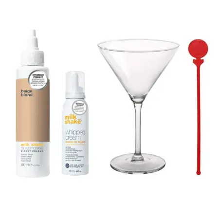 Zone Milk Shake Direct Colour Beige Blond - ZESTAW Pianka 50ml + Direct 100ml + Kieliszek + Pudełko ozdobne