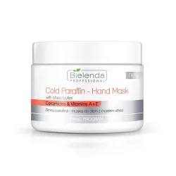 Bielenda Professional Cold Paraffin Hand Mask, Maska Parafinowa do Dłoni z Masłem Shea, 150g