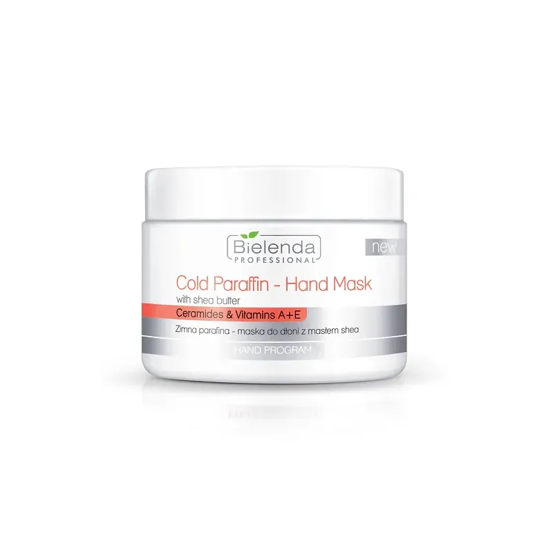 Bielenda Professional Cold Paraffin Hand Mask, Maska Parafinowa do Dłoni z Masłem Shea, 150g