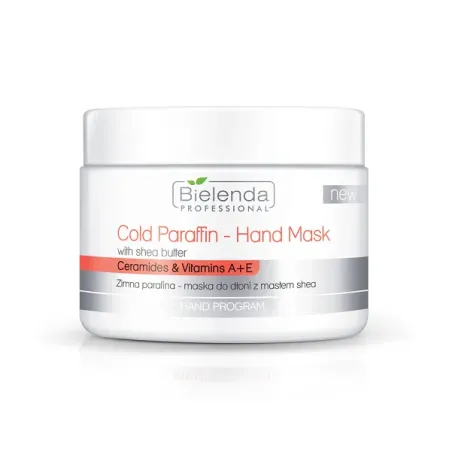Bielenda Professional Cold Paraffin Hand Mask, Maska Parafinowa do Dłoni z Masłem Shea, 150g