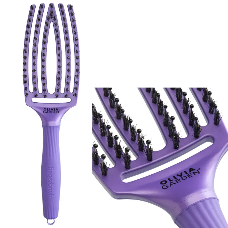 Olivia Garden FingerBrush And Beyond Neptun Combo Medium Szczotka do rozczesywania włosów Indigo