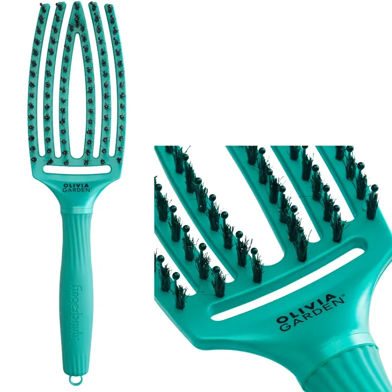 Olivia Garden FingerBrush And Beyond Earth Combo Medium Szczotka do rozczesywania włosów zielona