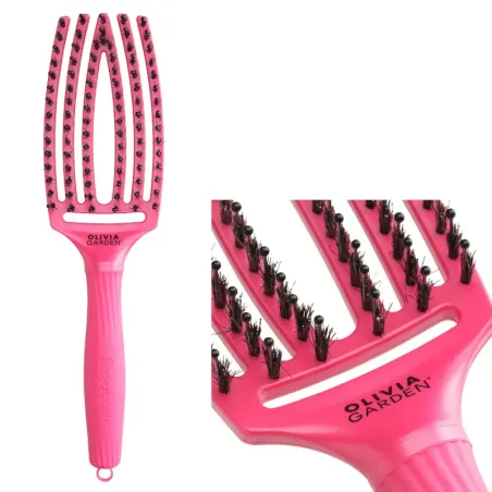 Olivia Garden FingerBrush And Beyond Mars Combo Medium Szczotka do rozczesywania włosów czerwona