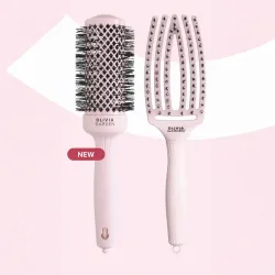 OLIVIA GARDEN FINGERBRUSH Zestaw szczotek do stylizacji Pastel Pink Brush Kit 2 szt.