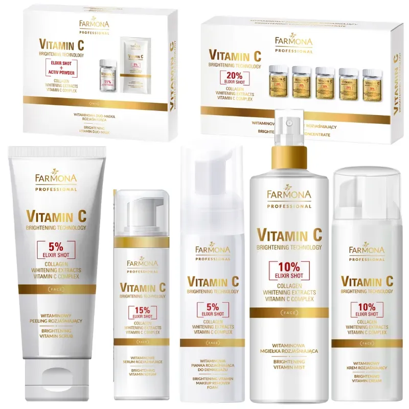 Farmona VITAMIN C Dermoaktywny zabieg rozjaśniający 7 produktów
