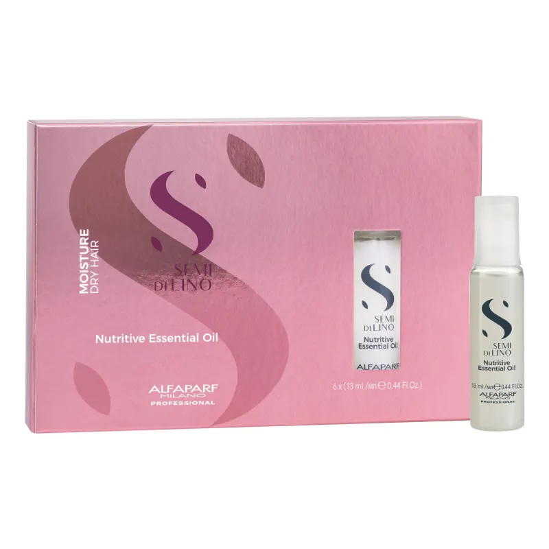 Alfaparf Semi di Lino Moisture, olejek nawilżający do włosów suchych, 6x13ml