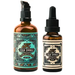Pan Drwal Zestaw do pielęgnacji brody olejek Original 30 ml + Easy Balm balsam do brody 100 ml