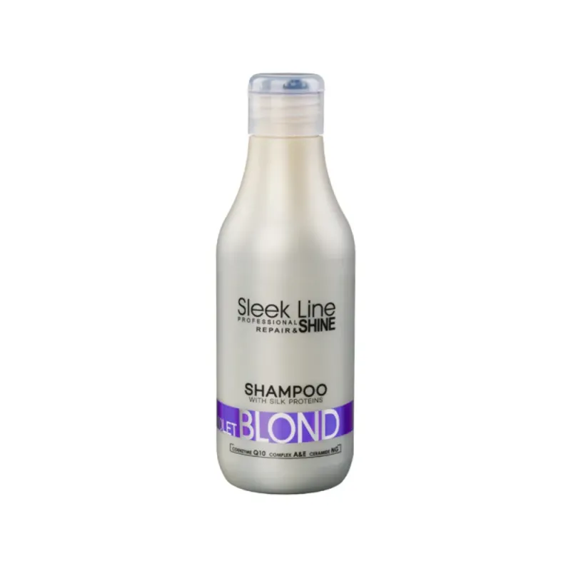 STAPIZ Szampon Sleek Line VIOLET BLOND - Szampon neutralizujący do włosów blond 300 ml