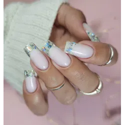 CLARESA ŻEL DO ZDOBIEŃ MEGASTAR ART GEL -  SILVER FLICKER 10G