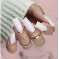 CLARESA ŻEL DO ZDOBIEŃ MEGASTAR ART GEL -  SILVER FLICKER 10G