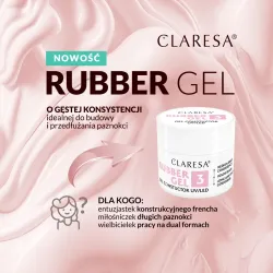 CLARESA RUBBER GEL 3 - Żel budujący 12G