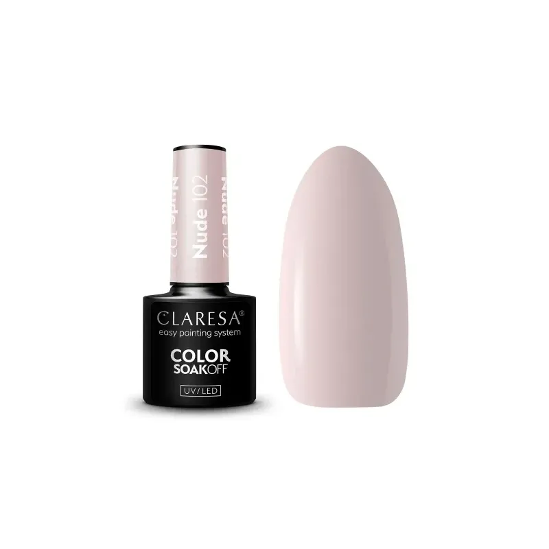 Claresa Lakier Hybrydowy Nude nr 102 - 5ml